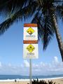 [Photo of Hāʻena Beach warnings]