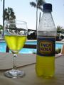 [Photo of Inca Kola by the pool at Hotel Paracas]