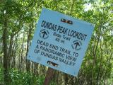 [Photo of the trail sign leading to Dundas Peak]